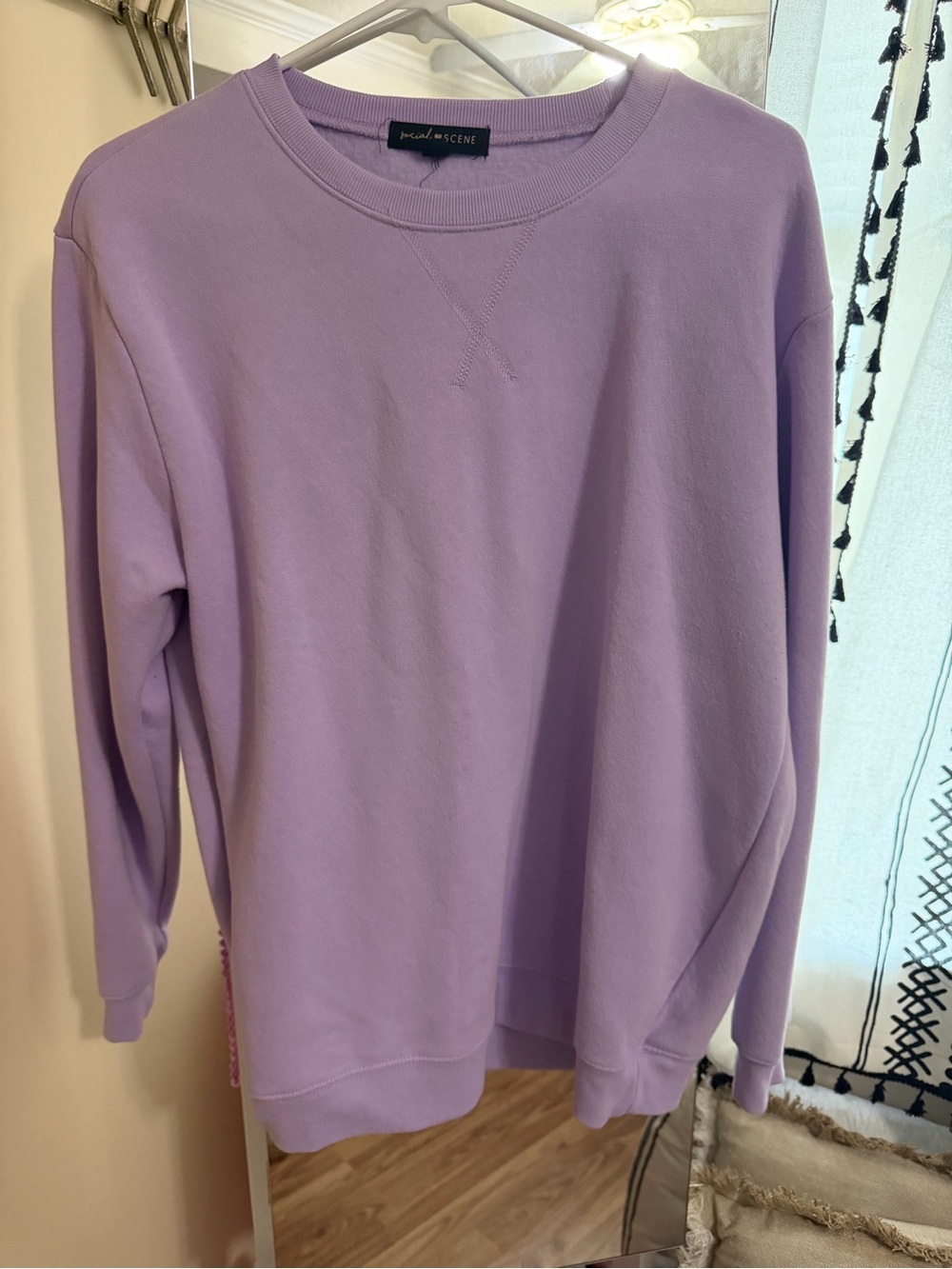 social scene Lilac Crewneck Sweatshirt - Women's
